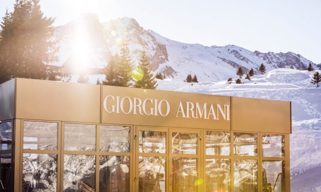 Le vaisseau hivernal de Giorgio Armani se pose à Megève